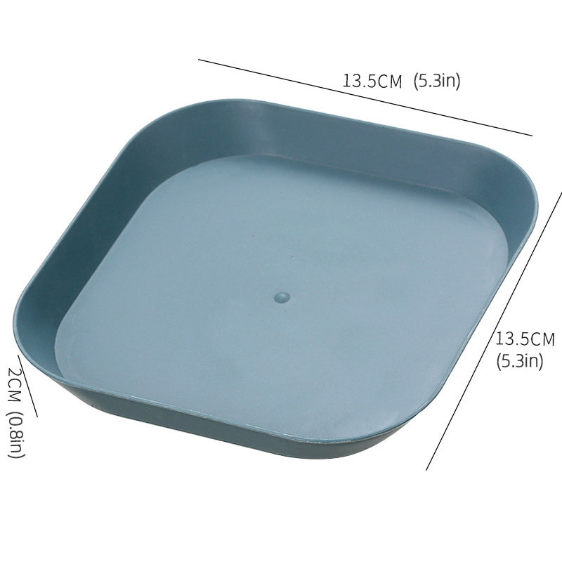 Seasoning Dish Kitchen Fries Chicken Plastic Plates Portable Spit Bone Dipping Sauce Tools Snacks Fruits Container box: blue