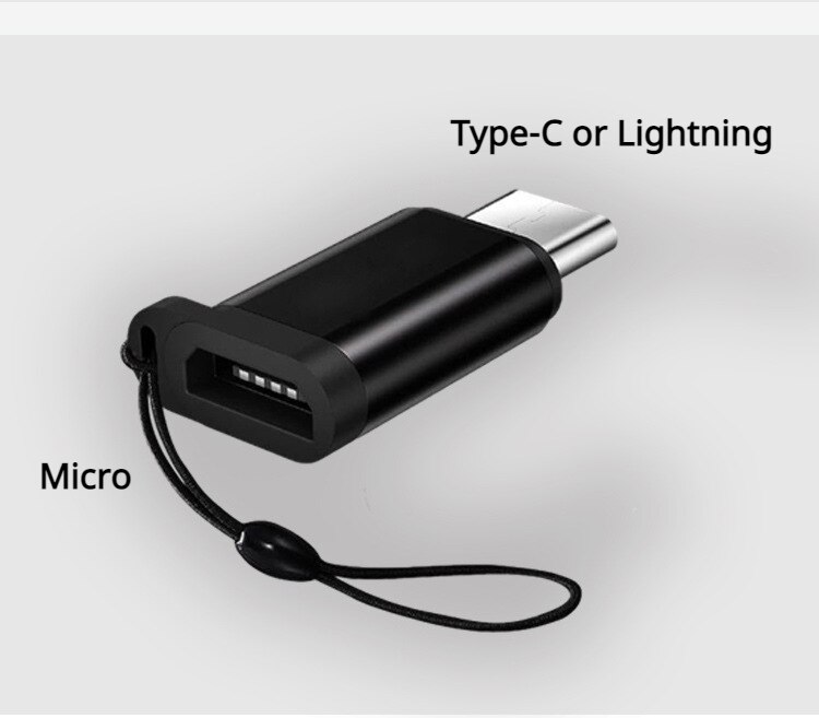1Pcs Telefoon Adapters Micro Type-C Bliksem Otg Mobiele Telefoon Converters Lanyard Draagbare Adapters