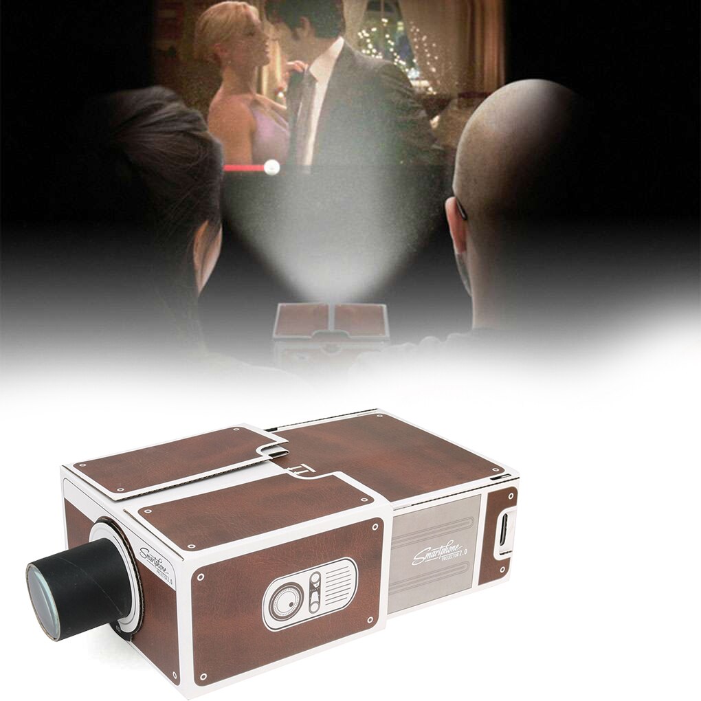 DIY 3D Cardboard Mini Smartphone Projector Light N... Vicedeal