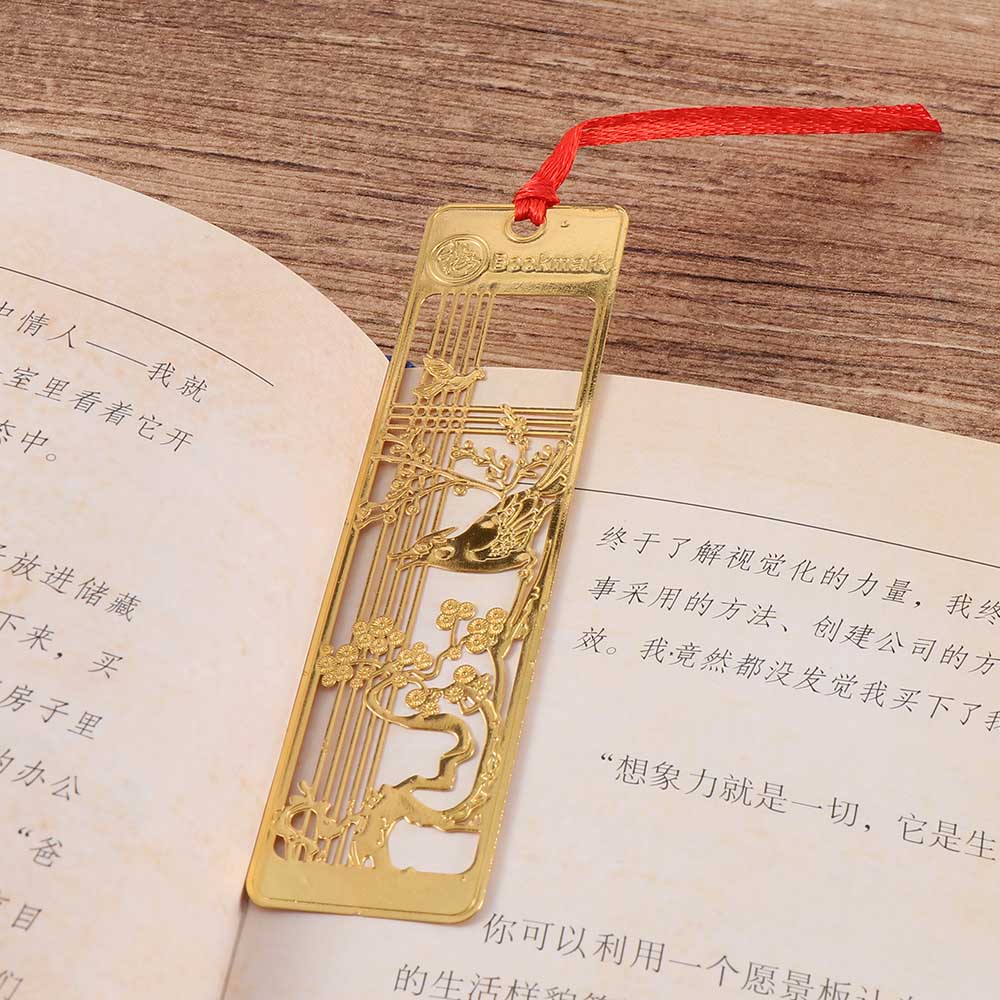 1 ud. Marcapáginas de Metal exquisito estilo chino Vintage para libro elemento papelería oficina útiles escolares