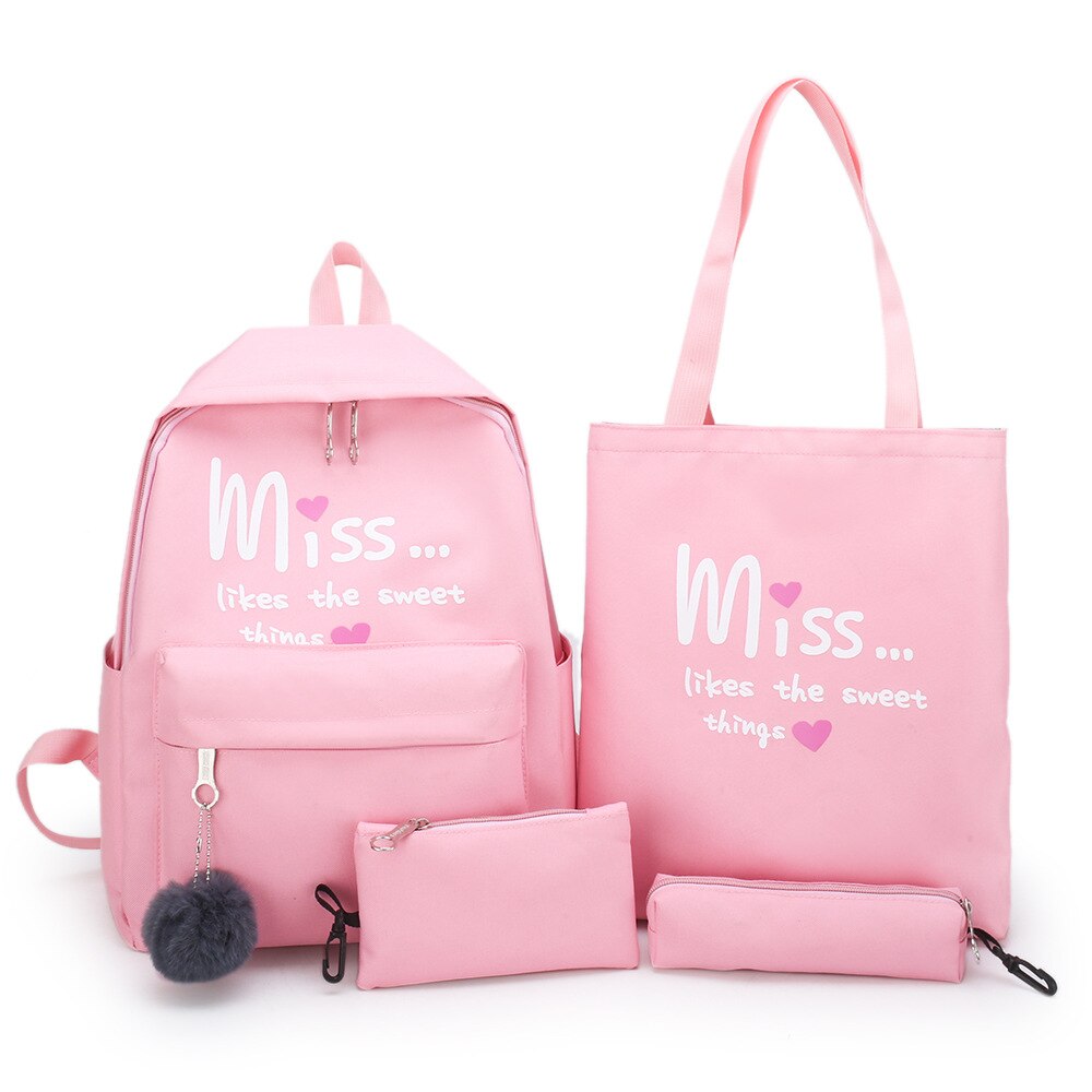 Schooltassen Voor Meisjes Schooltas Mode Kinderen School Rugzakken Tiener Rugzak Vrouwen Rugzak Grote Capaciteit WBS749-2: Pink