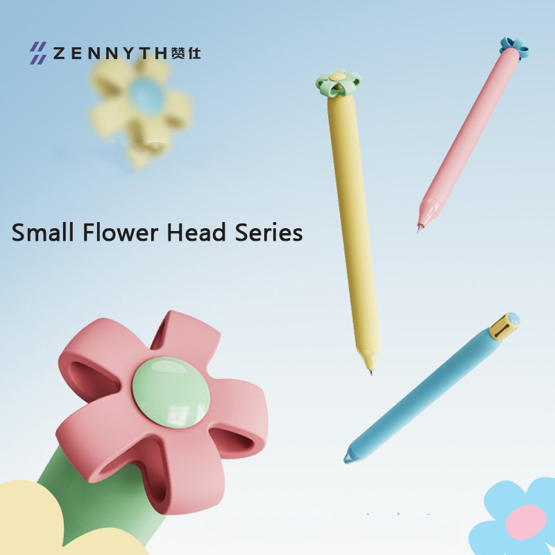 4pcs Flower Gel Pen 0.5mm Core Aesthetic Signature Pens for Kid Girl Teen Student Adult Writing Noting Journaling Cute Supplies