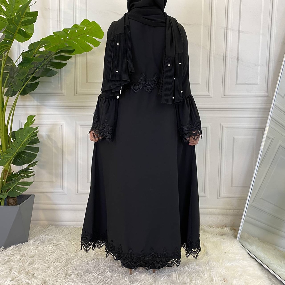 Arabische Turkije Kaftan Moslim Vrouwen Maxi Jurk Abaya Dubai Islamitische Kleding Ramadan Bescheiden Gewaad