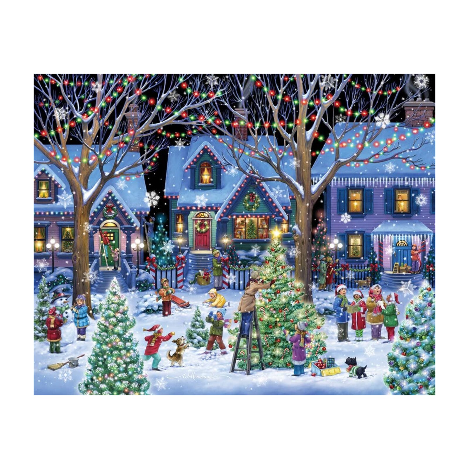 Happy Christmas 500/1000Pcs Puzzle Pieces Exercise Memory Relieve Stress Jigsaw Puzzles NIN668: a 500PCS