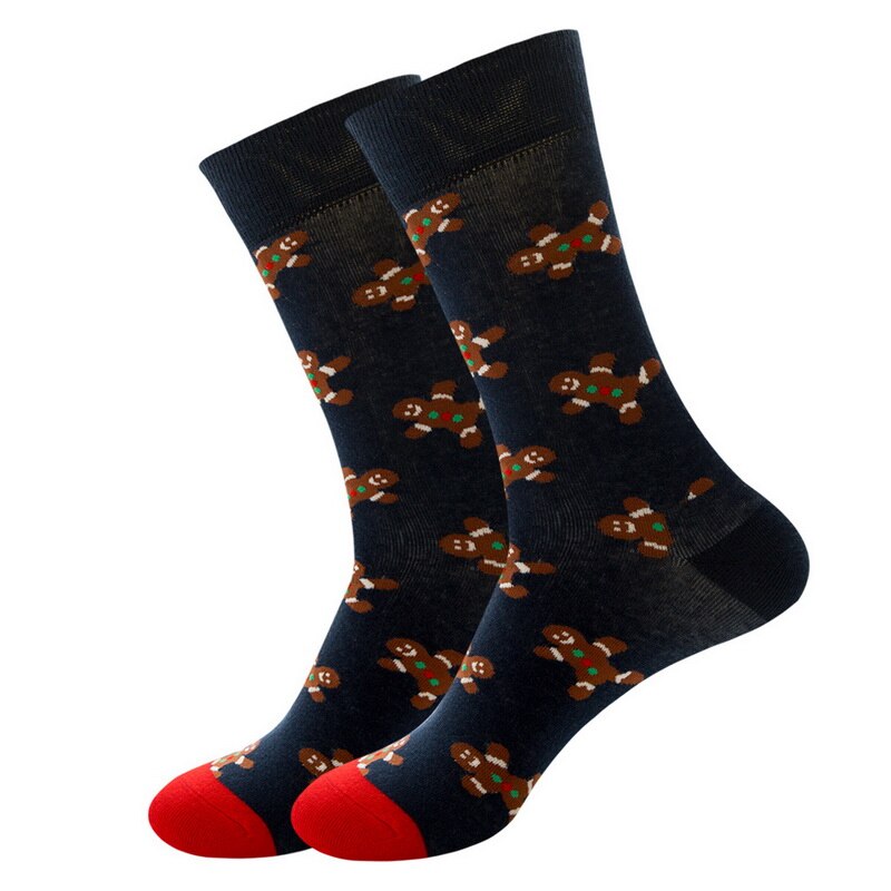 Árvore de natal neve elk presente algodão feliz homem meias novo 2020 outono inverno natal mulher meias engraçado ano novo papai noel: M208251F