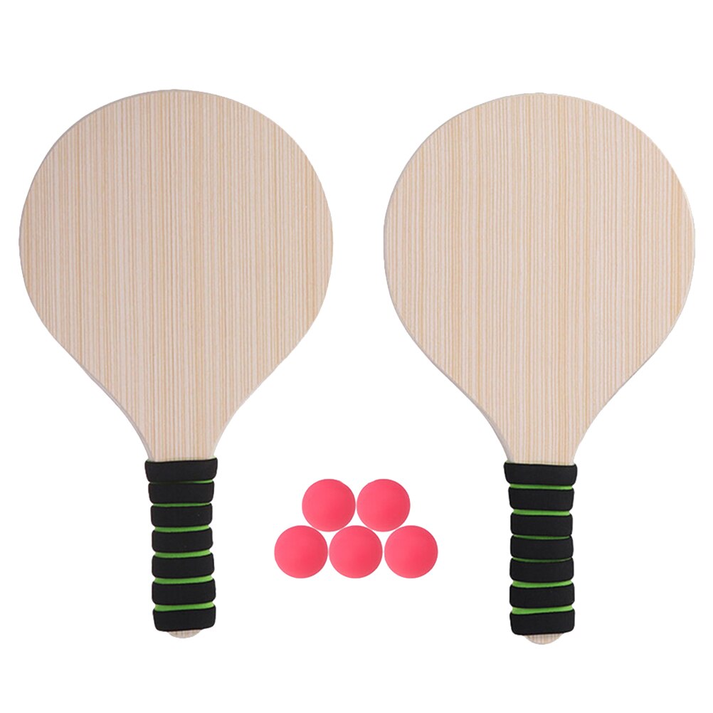 Paddle Ball Game Beach Tennis Pingpong Cricket Badminton Racket Paddles Set Indoor Outdoor Racquet Game (Random Handle Color)