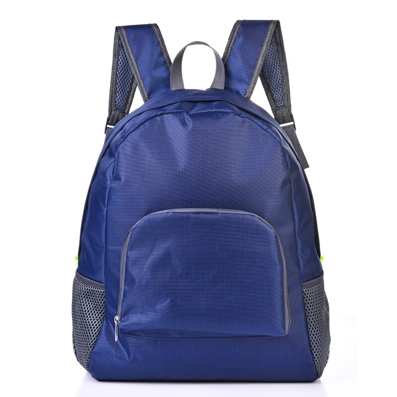 Mochila plegable de viaje impermeable, mochila escolar para deportes al aire libre, senderismo, BHD2: navy blue