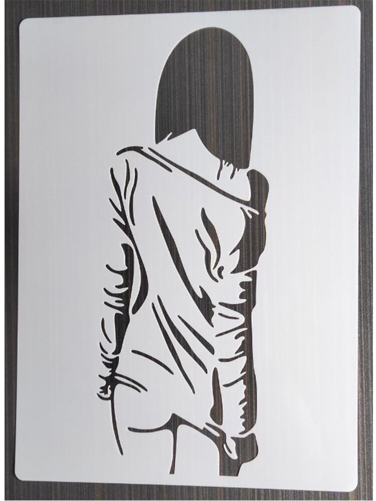 Pochoirs de bricolage 21x29Cm, 1 pièce, tête de bouddha, pour peinture murale, meubles, Scrapbook, coloration, gaufrage, Album, modèle décoratif: D2