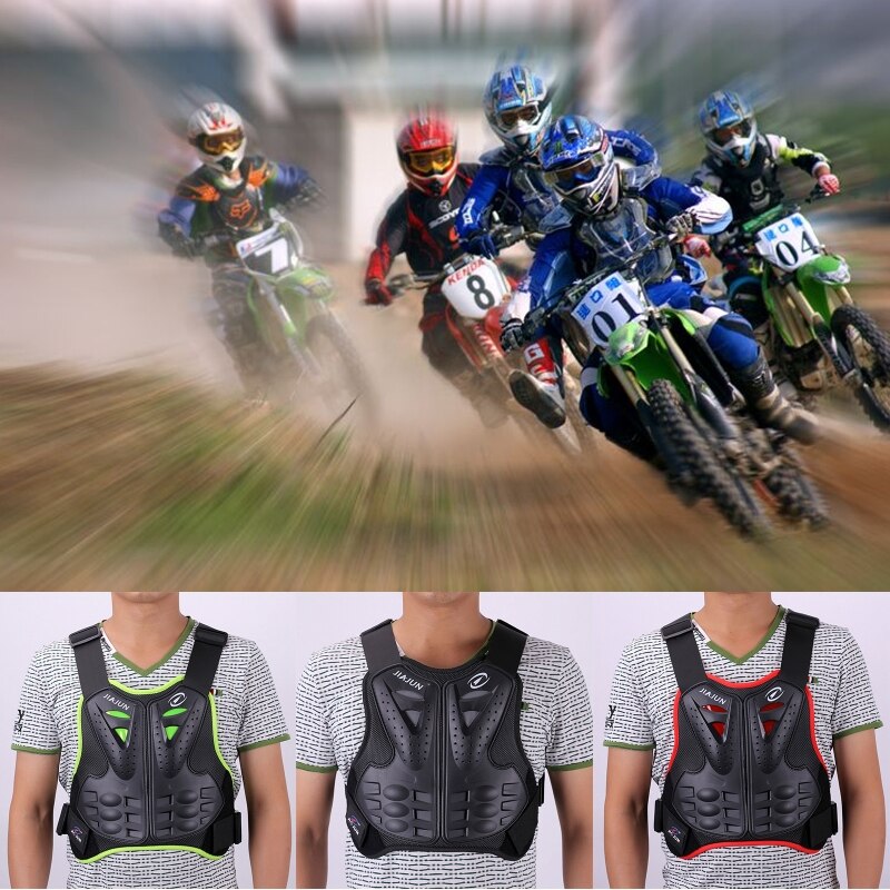 Adult Dirt Bike Body Armor Protective Gear Chest Back Protector Protection Vest 77HF