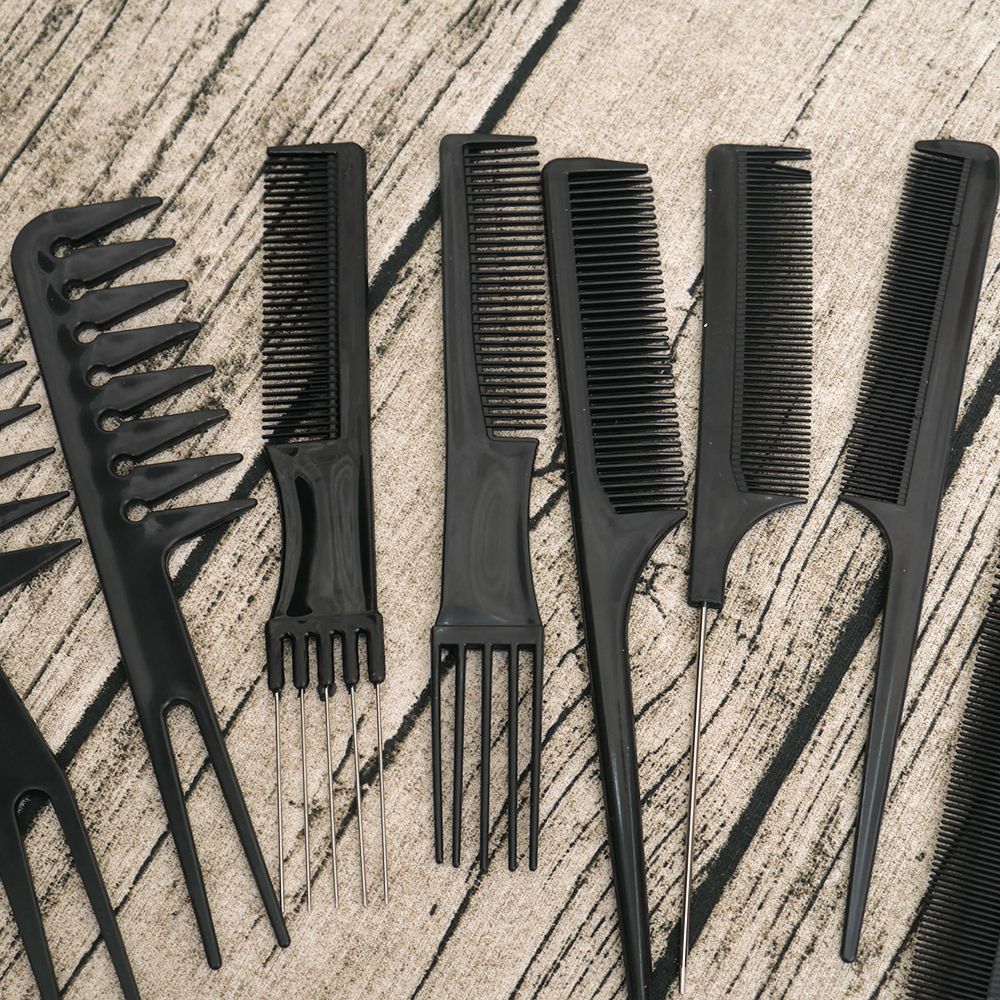Peine cepillo de pelo para peluquería, peines de pelo antiestáticos, herramientas de para cuidado del cabello, color negro