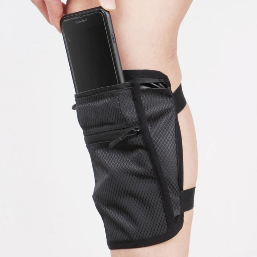 Nylon draussen Wadenbeintasche Wasserdichte Rutschfeste Beintasche Praktische Verstellbare Lauf-Handytasche praktisch-Zubehör