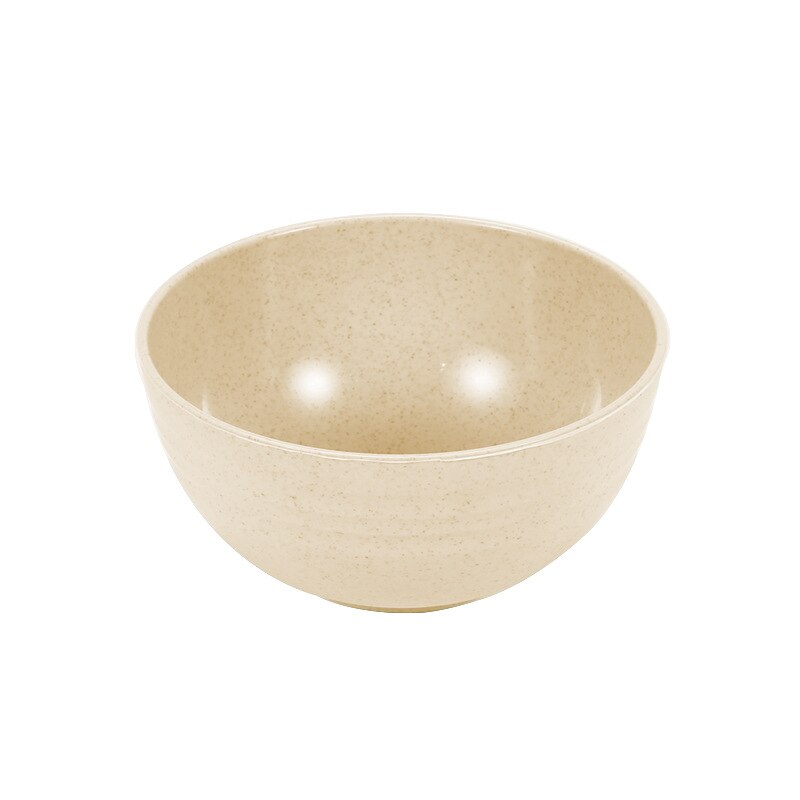 Household Set Large Size Wheat Straw Rice Bowl Baby Solid Food Bowl er tong wan Salad Bowl Fruit Bowl Instant Noodle Bowl: Northern European Style M  Diameter 12cm