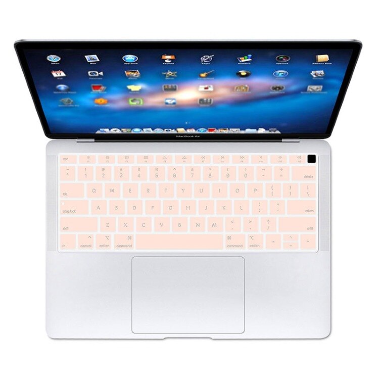 HRH Waterproof Silicone Backlit Glow in the Dark Laptop Skin English Keyboard Cover Skin for MacBook Newest Air 13" A1932: Rose Powder