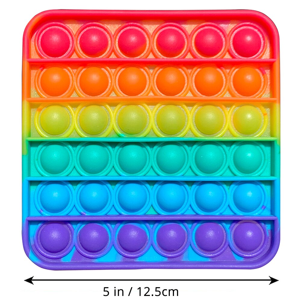 Regenbogen Push Pop Es Zappeln Spielzeug Angst Entlasten Stress Blase Sensorischen Autismus Stressabbau