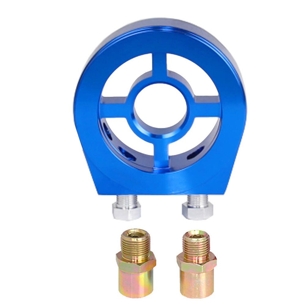 M20 X 1.5 Oil Filter Temp Pressure Cooler Gauge Sandwich Plate Adapter Sensor Rd: Blue