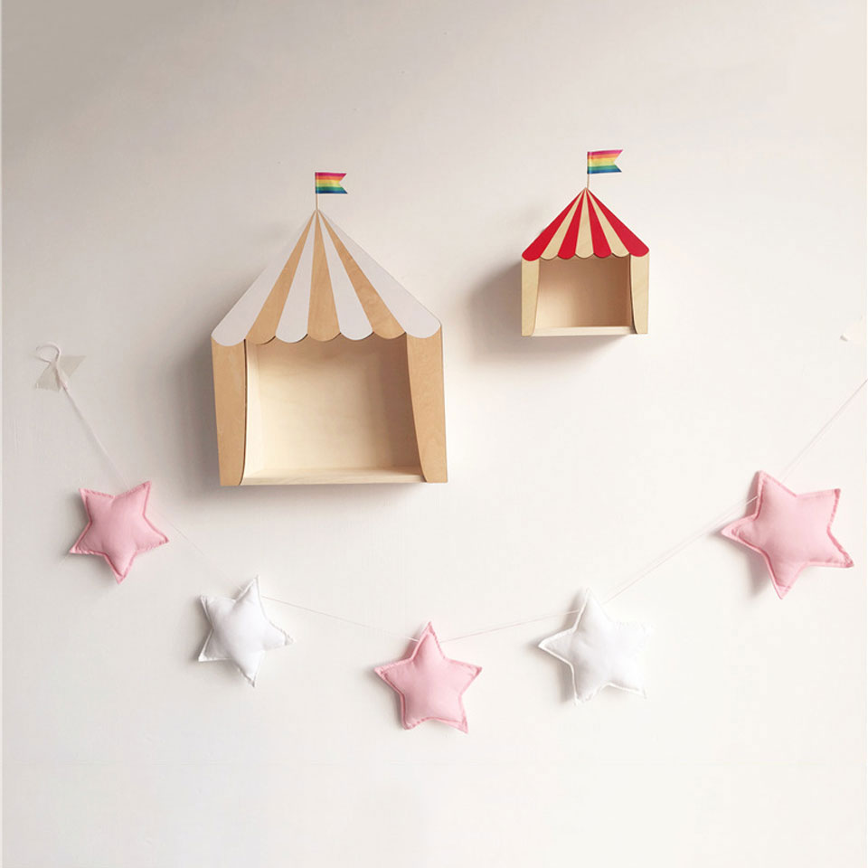 Nordic Babykamer Decoratie Handgemaakte Kwekerij Moon Star Slingers Muur Opknoping Ornamenten Meisje Slaapkamer Decor Foto Props