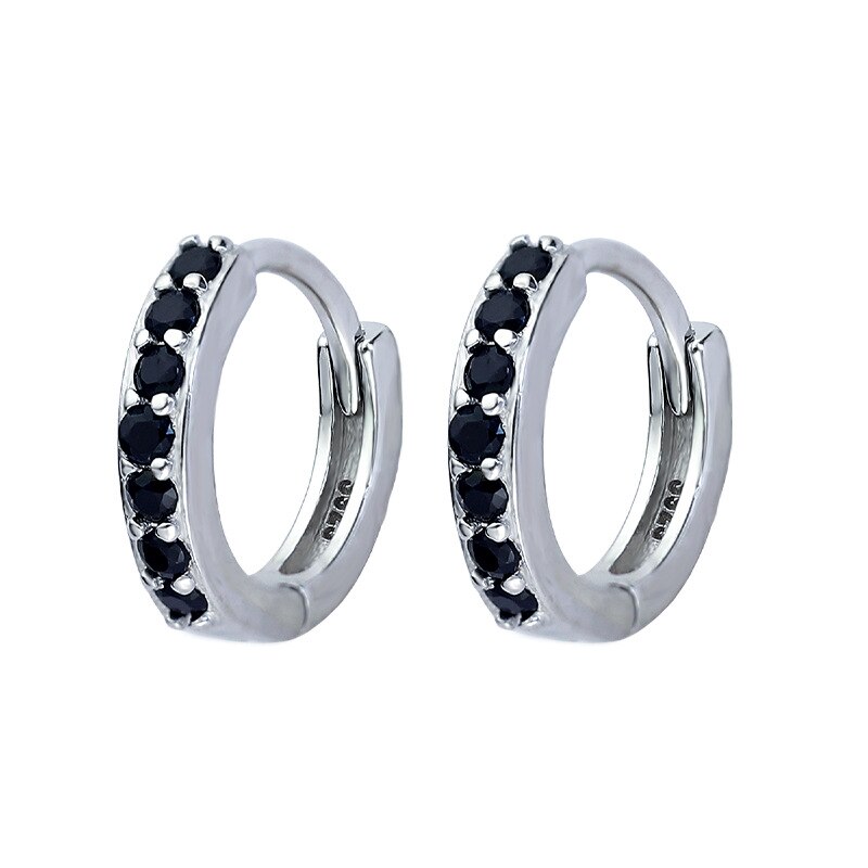 Reeti 925 Sterling Zilveren Ronde Oorringen Voor Vrouwen Shiny Cz Zilveren Sieraden