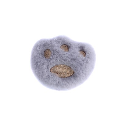 Drap de lit en peluche avec griffe de lapin, 4 pièces, housse de couette, bretelles, bretelles, couvre-matelas, antidérapant, attaches de couette: Gray cat paw
