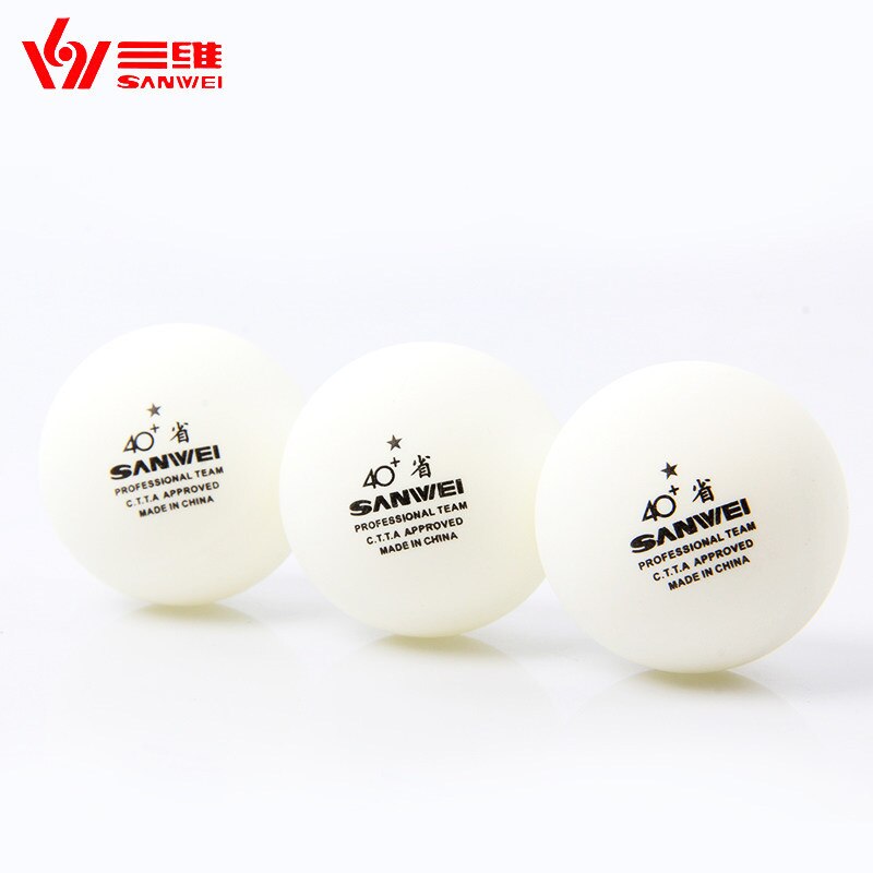 Sanwei 100 stuks materiaal ABS 40 + tafeltennis bal seamedwhite ping pong bal voor tafeltennis traing bal
