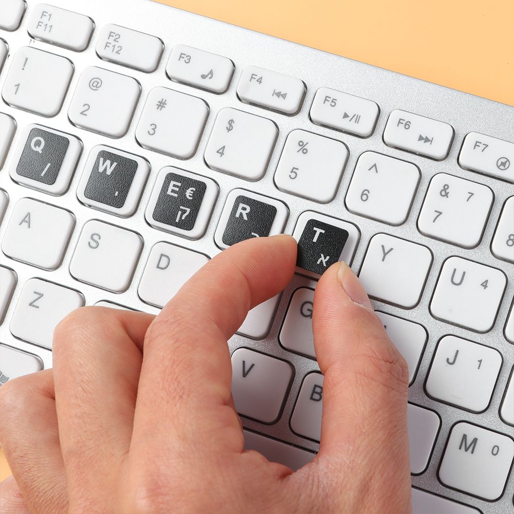 Hebrew Keyboard Stickers Alphabet Layout Wear-resistant Letter Keypad Label Sticker For Laptop Desktop Computer Laptop PC