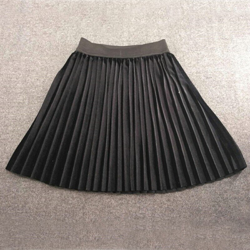 Jupes plissées en velours pour bébés filles | Jupes décontractées et longues pour enfants, jupes Tutu élastiques et longues de 3-5ans: 3 / 5T