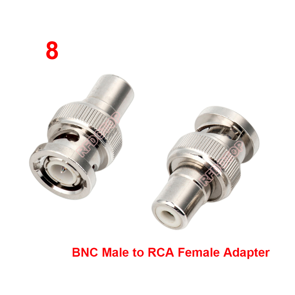 1 pc  q9 bnc to rca/banana /ts3,5mm plug/socket converter for av/tv/video/audio, rca-j to bnc male/female rf coax adapter: Orange