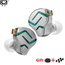 KZ ZES-auriculares con cable, tecnología híbrida electrostática + dinámica, auriculares de música de graves de Metal con micrófono, Auriculares deportivos
