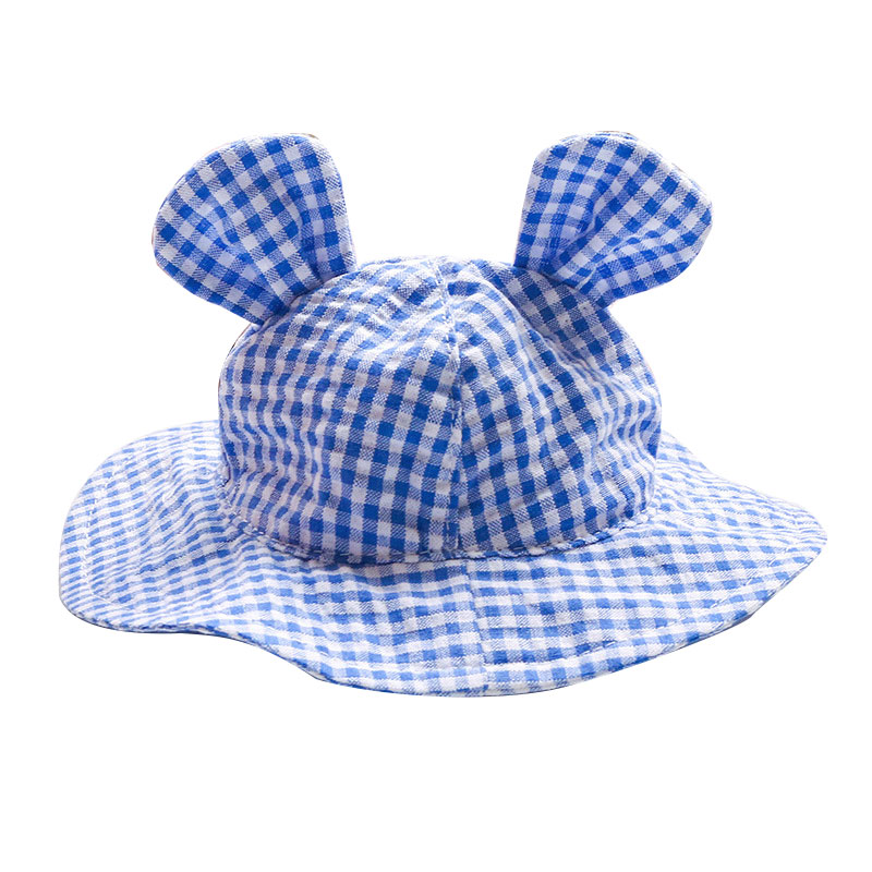 Dog Small Ear Hat Plaid Caps Shade Hat Pet Dog Cap Sun Protective Hat Summer Adjustable Cute Cap Pet Supplies