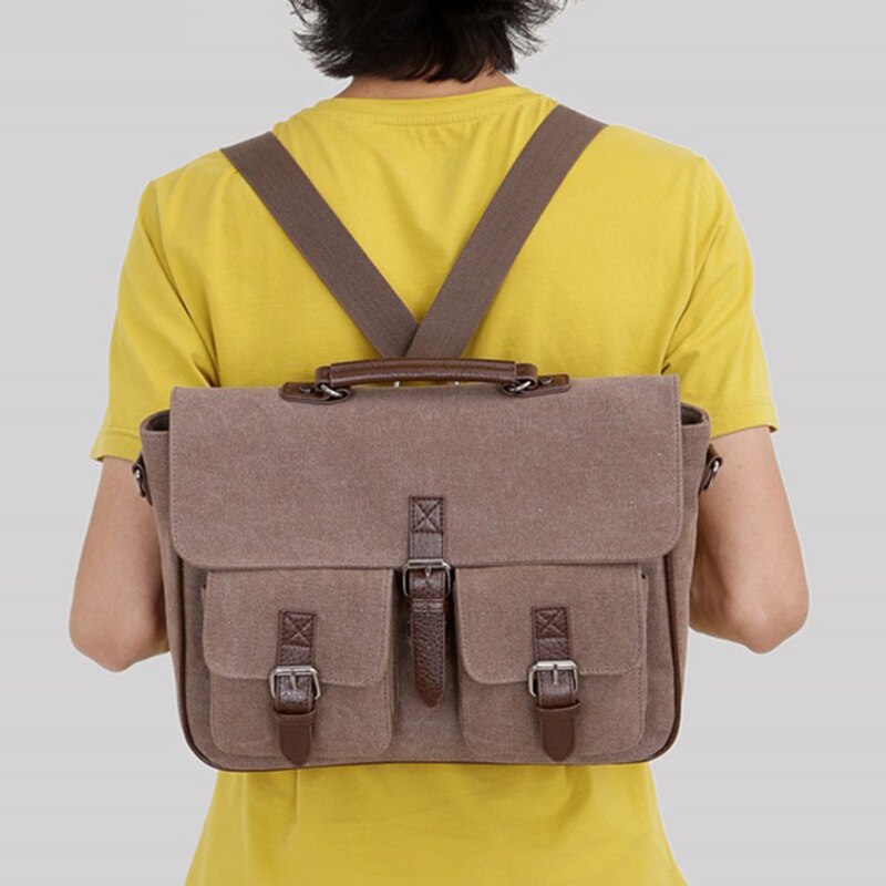 Canvas Messenger Bag Business Casual Mannelijke Satchel Reizen Schouder Laptop Tassen Masculina Vintage Mannen Crossbody Aktetas Bolsas