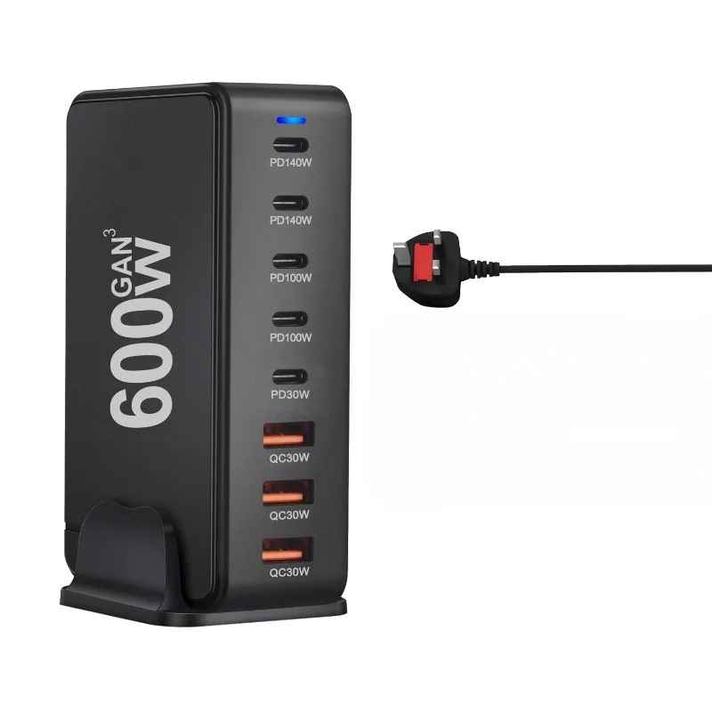 600w gan snellader met 3.0 usb-c-poorten (5c , 3apd 8 , draagbaar en geschikt voor tablets.: Vk