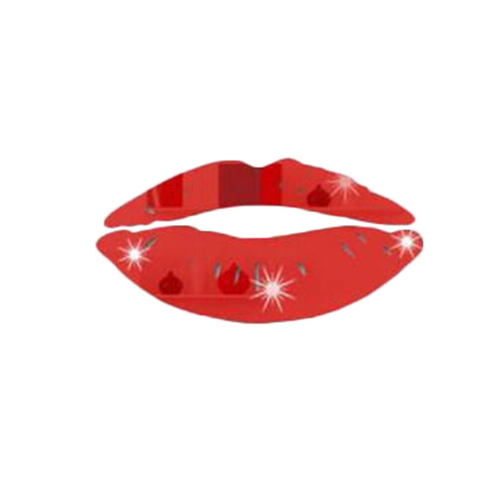 Lips Kiss Crystal Acrylic Mirror Decorative Sticker 3D Wall Sticker Wall Decal Home Decor Home Decoration Shower Room Bathroom