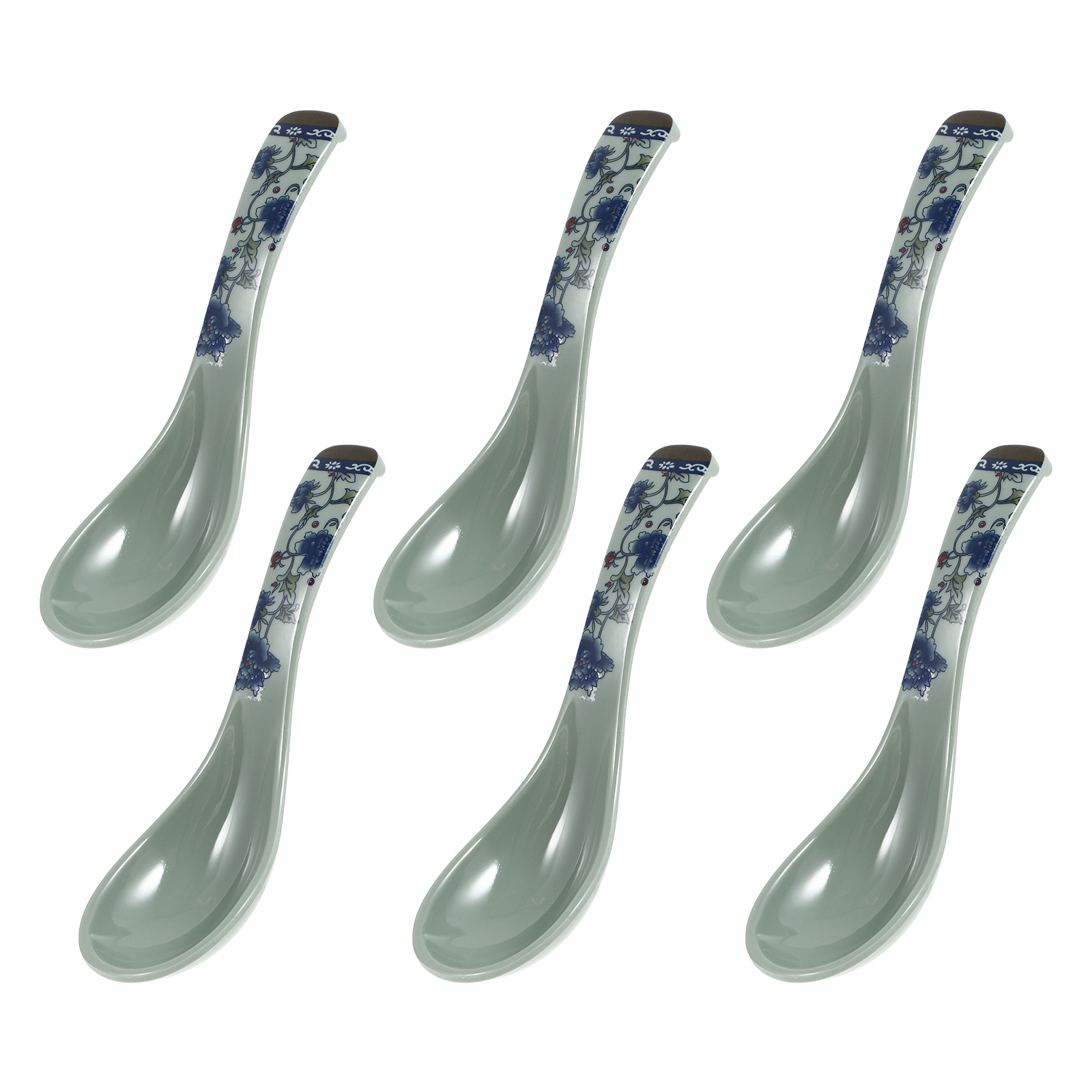 6pcs Spoons Porridge Spoon Melamine Spoon Breakfast Spoons for Friends Families Co-worker Lover