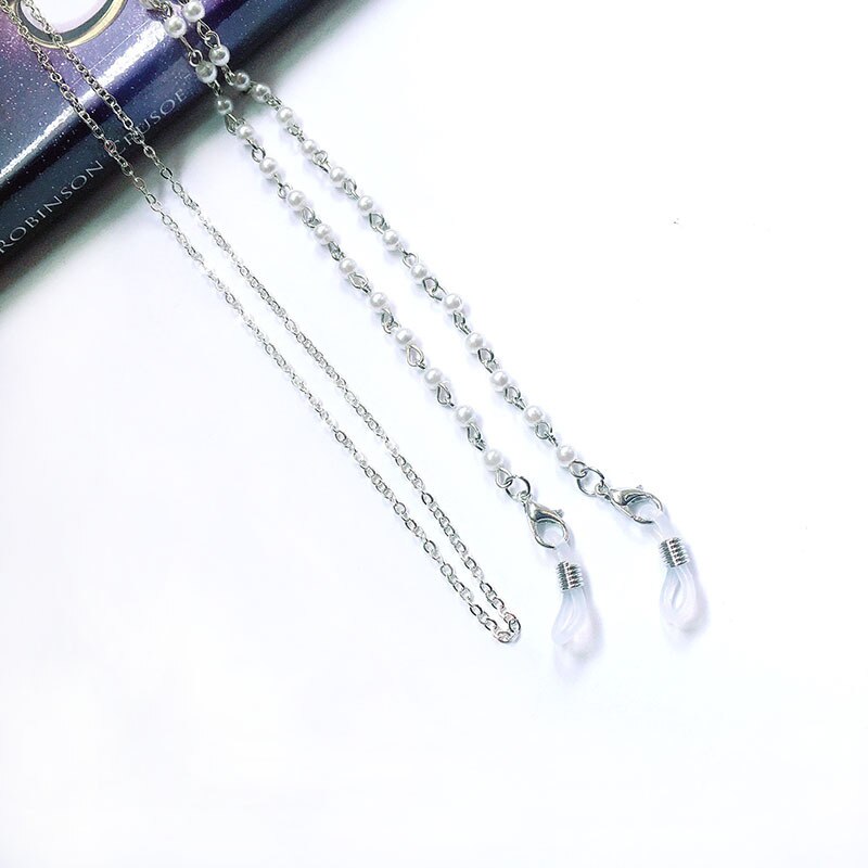 1Pc Brillen Touw Band Strass Kralen Hals Koord Anti Slip Lenzenvloeistof Ketens Zonnebril String Sport Glazen Accessoires: B2