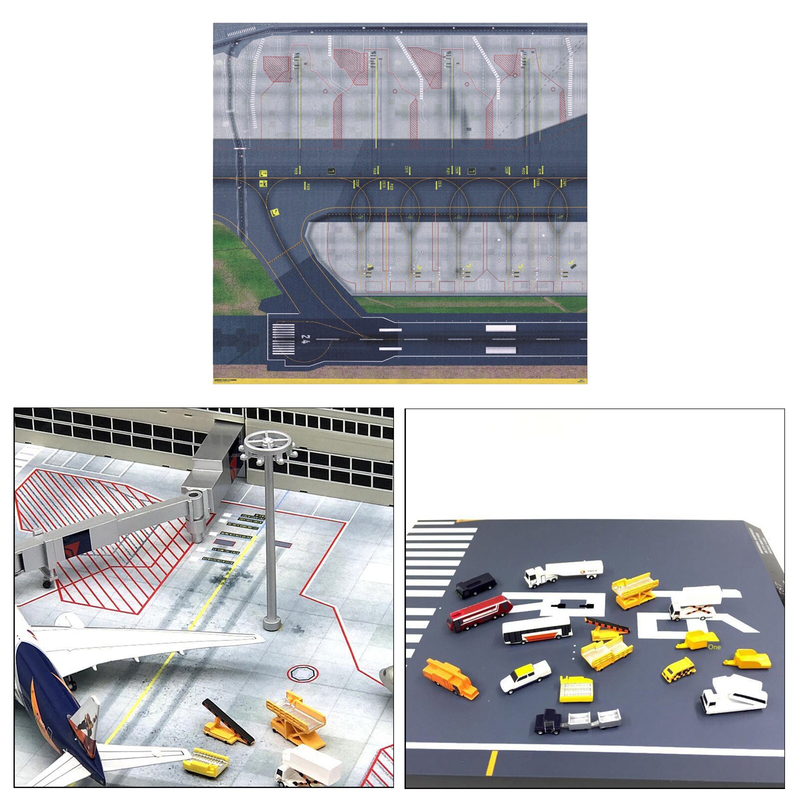 Regional Model Airport Layout Sheet 1/400 1/500 Support Vehicles Accessories