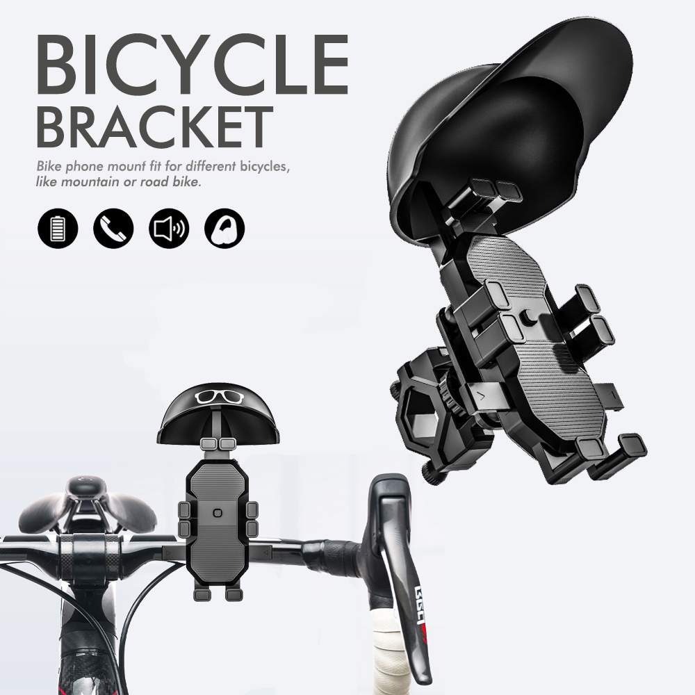 Soporte para casco de teléfono móvil con pulpo a prueba de lluvia para motocicleta, paraguas para bicicleta, soporte para teléfono, Mini sombrilla creativa, parasol
