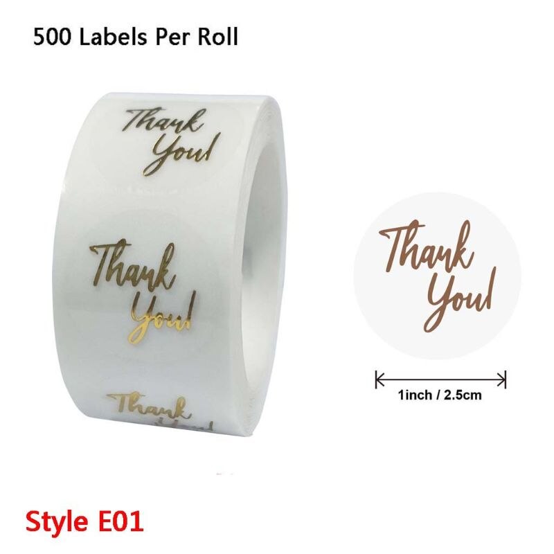 500pcs Thank You for Your Order Stickers Gold Foil Seal Labels for Small Shop Packaging Stickers Birthday Party sticker