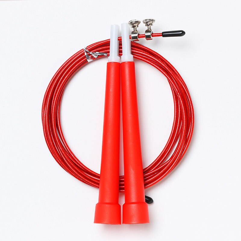 Comba de acero ajustable para Crossfit, equipo de ejercicio, entrenamiento de velocidad en casa y gimnasio, , 3 metros: Red