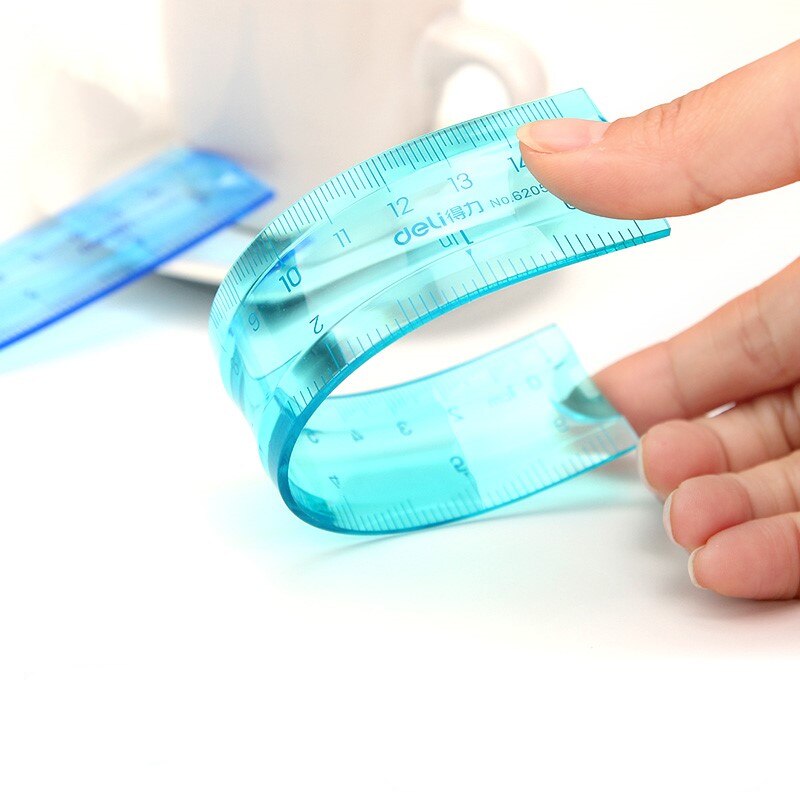 , Inch and Metric, 30 cm/12 Inch, 20 cm/8 Inch, 15 cm/6 Inch, r12 Colors Soft Ruler