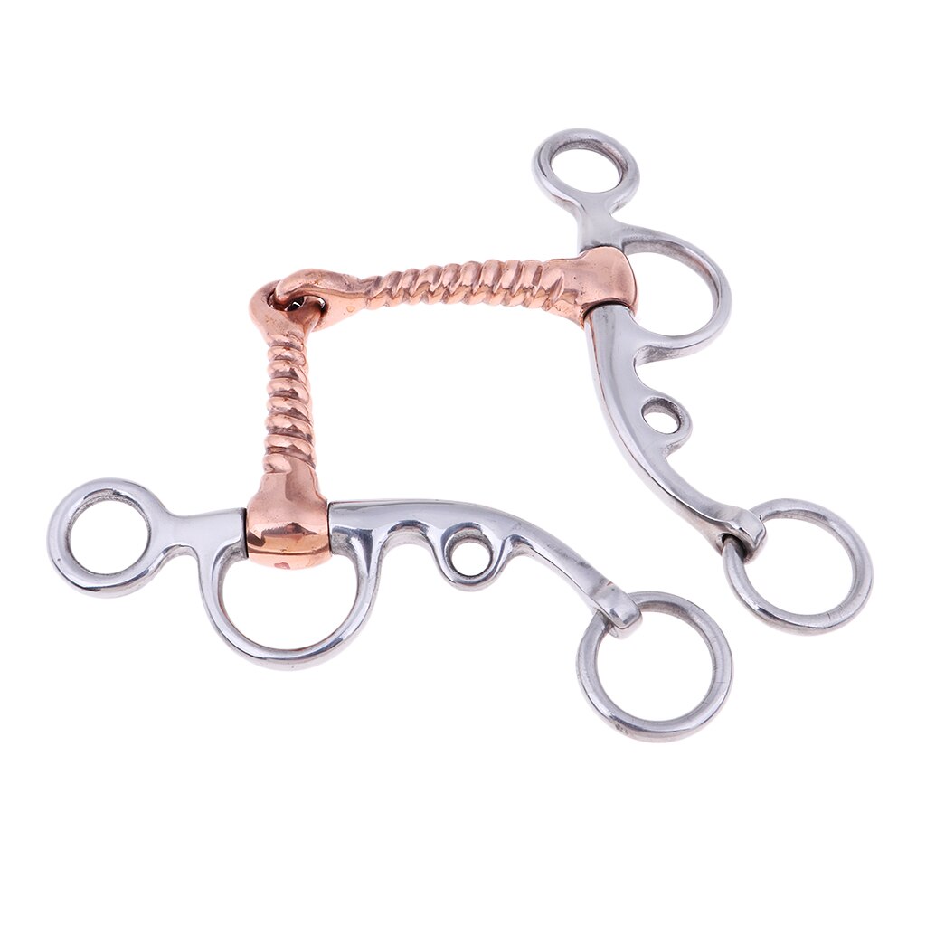 5 inch Horse Bit Stainless Steel Equestrian Tack Snaffle for Mules Drafts Men Women Outdoor Horse Riding