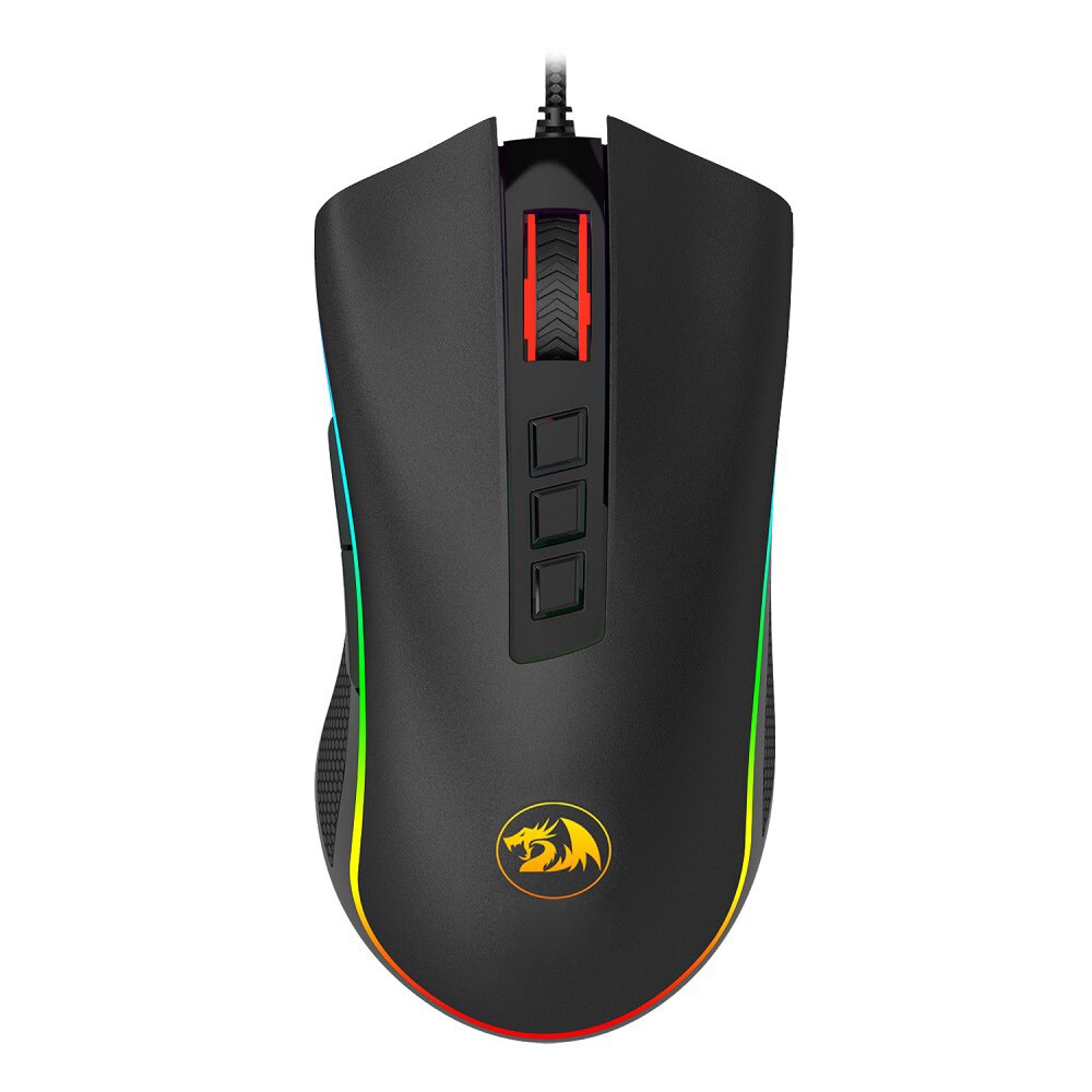Redragon COBRA M711 RGB USB Wired Gaming Mouse 10000-12400 DPI 9 buttons mice Programmable ergonomic For Computer PC Gamer: black
