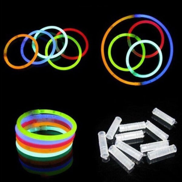 50 Stuks Glow Sticks Armbanden Kettingen Party Fluorescerende Neon Kleuren Xmas Party Wedding Decal Lbv