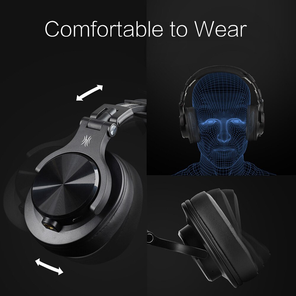 Wireless/ Wired Musical Instrument Monitor Headphones Wired Headset with 3.5mm & 6.5mm Audio Cables DJ recording headphone
