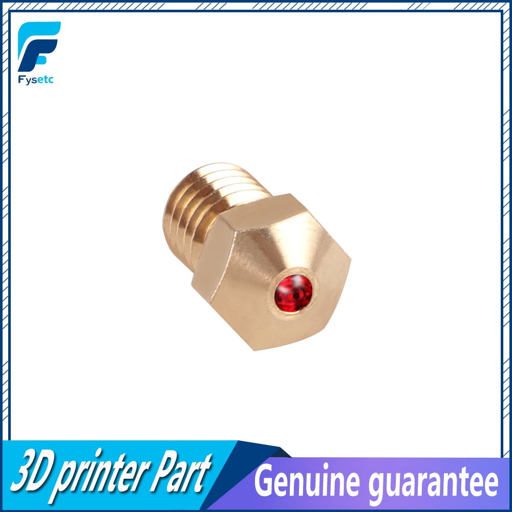 High Temperature E3D Ruby Nozzle V6 1.75mm Nozzles 0.4mm Compatible PETG ABS PET PEEK NYLON Ruby Nozzle For PRUSA I3 MK3/LulzBot