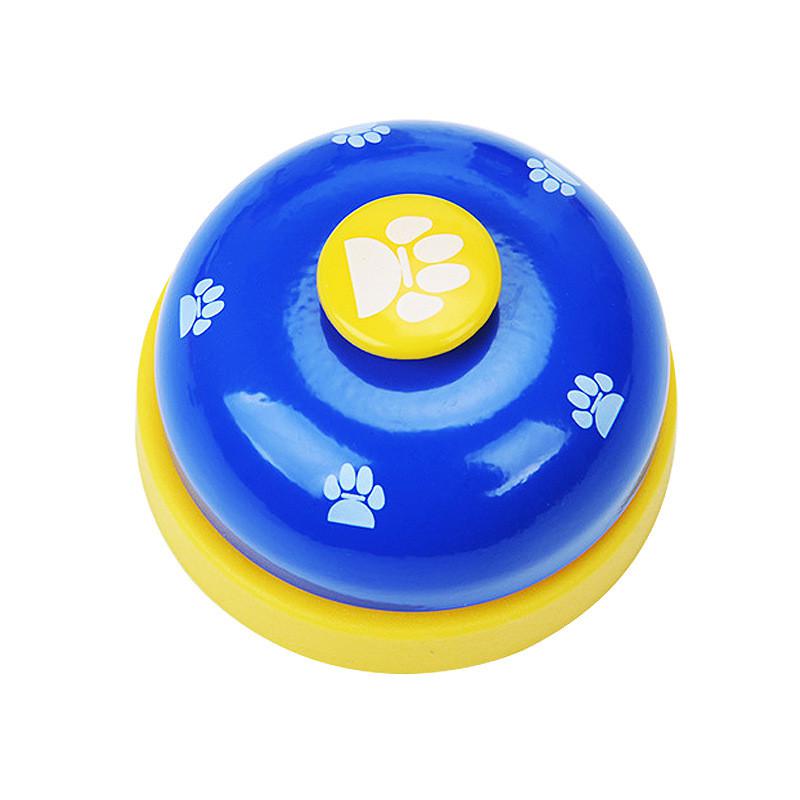 Kæledyr hund træning middag klokke hund kat interaktivt legetøj træningstilbehør hvalpefoder ring træner sjove produkter til hund: Blå