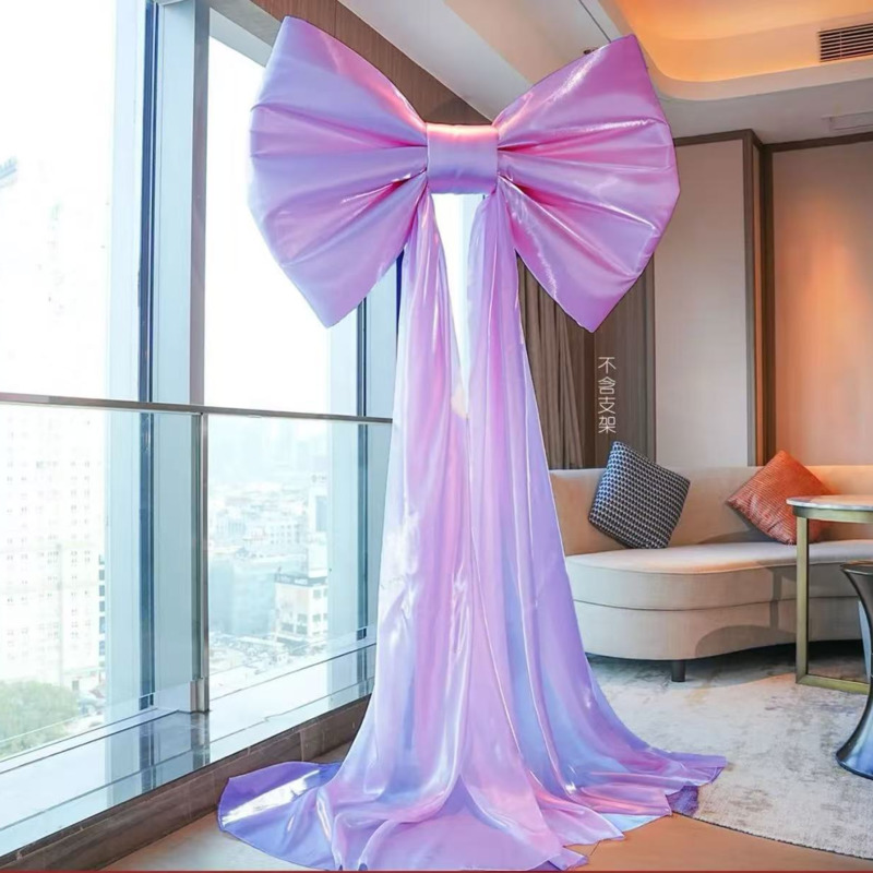 Giant Pink Bow Wall Decor Large Ribbon Wall Decor For Room Decor Party Wedding Booth Event Stage Background Display Christmas