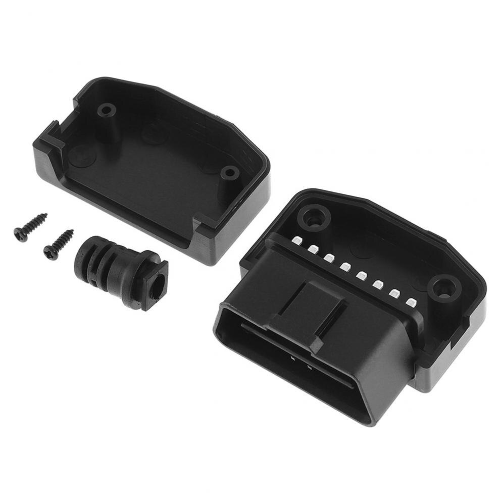Een obd ii obd 2 l type 16 pin mannelijke autoscanner vervangt connector kabel draad aansluitingen connector stekker met behuizing en schroef
