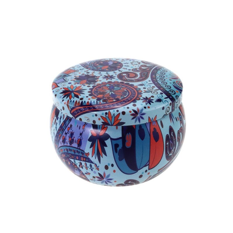 10 stuks mini blikken doosjes voor kaarsen, balsem, ronde lege potten voor sieraden, cosmetica, make-upcrème, haarwax, doosje: Stijl -16