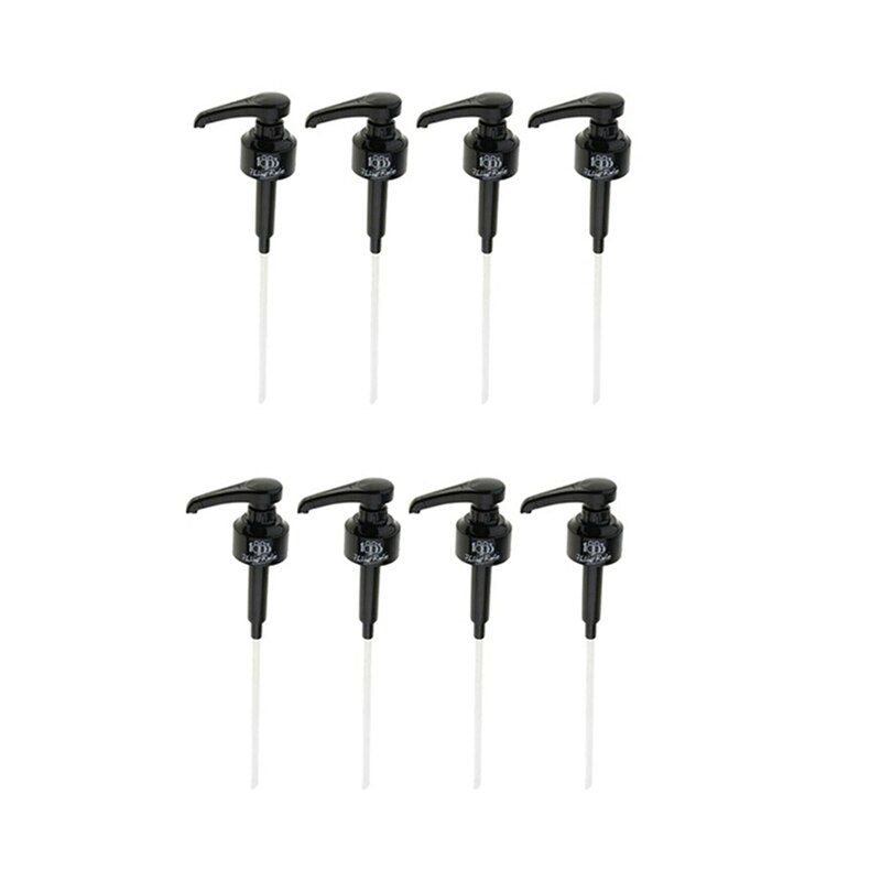 8Pcs Koffie 1 Liter Dispenser Siroop Pomp Black Liquid Dispenser Voor Monin Siroop Sap Fles Dispenser Pomp: white