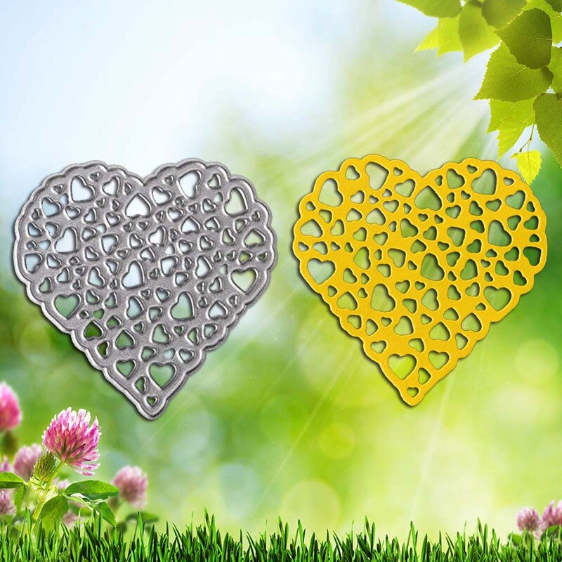 Hollow Out Heart Layer Metal Cutting Dies Stencil For DIY Scrapbooking Album Embossing Wedding Paper Card Craft Die Cut