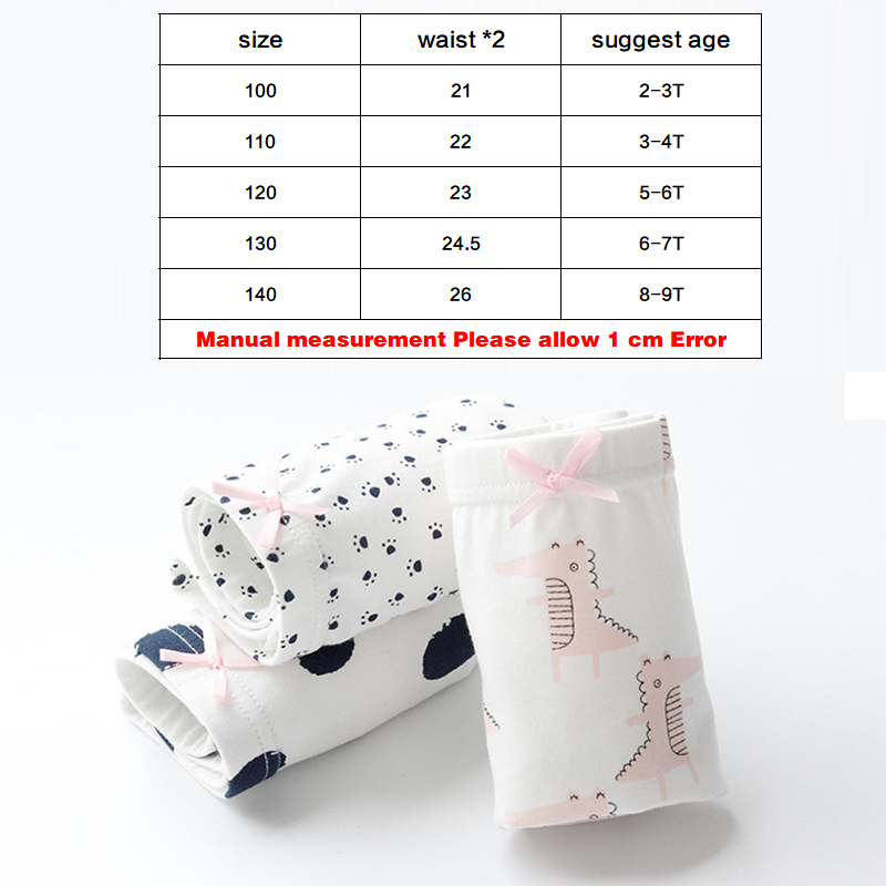 3pcs/lot Kids Underwear Panties Cotton Girls Baby Pants Cute Girls Underwear Mixed Color Baby Girl Clothes